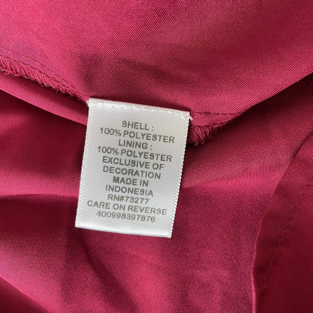 Elle Pink Pleated Dress Long Sleeve Jewel Print strawberry Pink XS - Picture 6 of 13